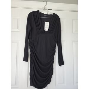 ZARA NWT Women's Black Stretch Short Bodycon Dress Sz XL